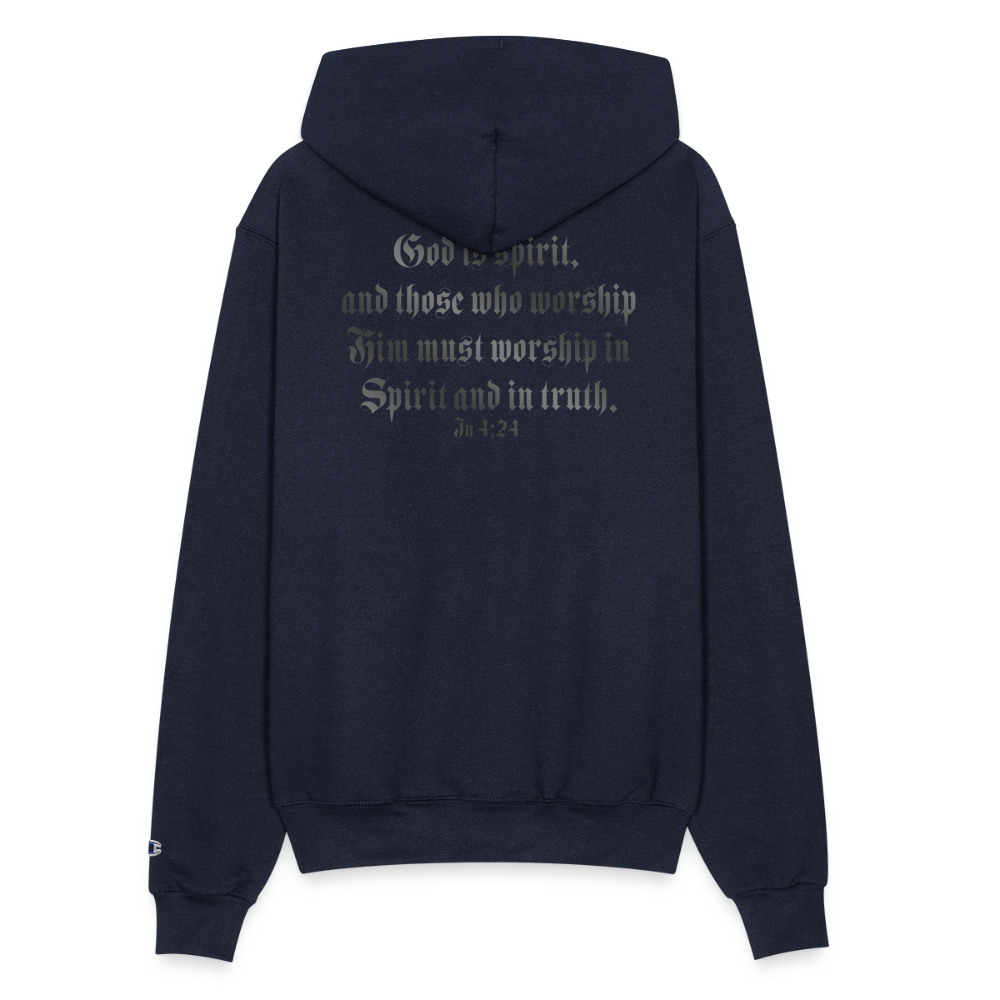 SPIRIT & TRUTH - White as Snow - Adult Hoodie - navy