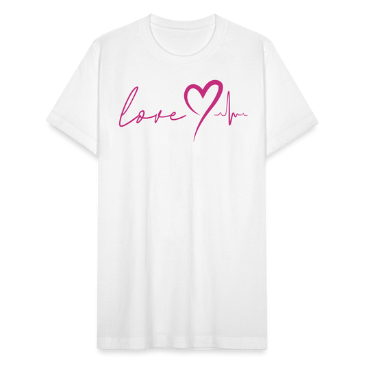 HEARTBEAT | Pink Velvet - Adult T-Shirt - white