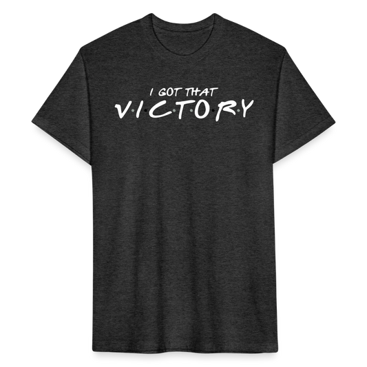 VICTORY | Ivory - Fitted Heather Tee - heather black