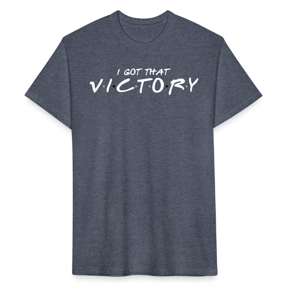 VICTORY | Ivory - Fitted Heather Tee - heather navy