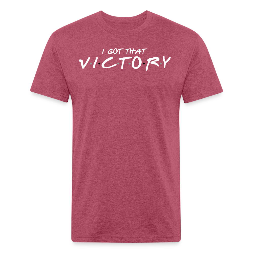 VICTORY | Ivory - Fitted Heather Tee - heather burgundy