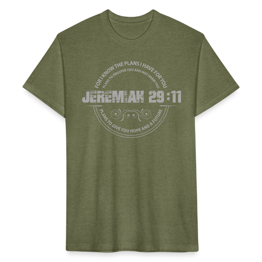 PLANS | Granite - Fitted Heather Tee - heather military green