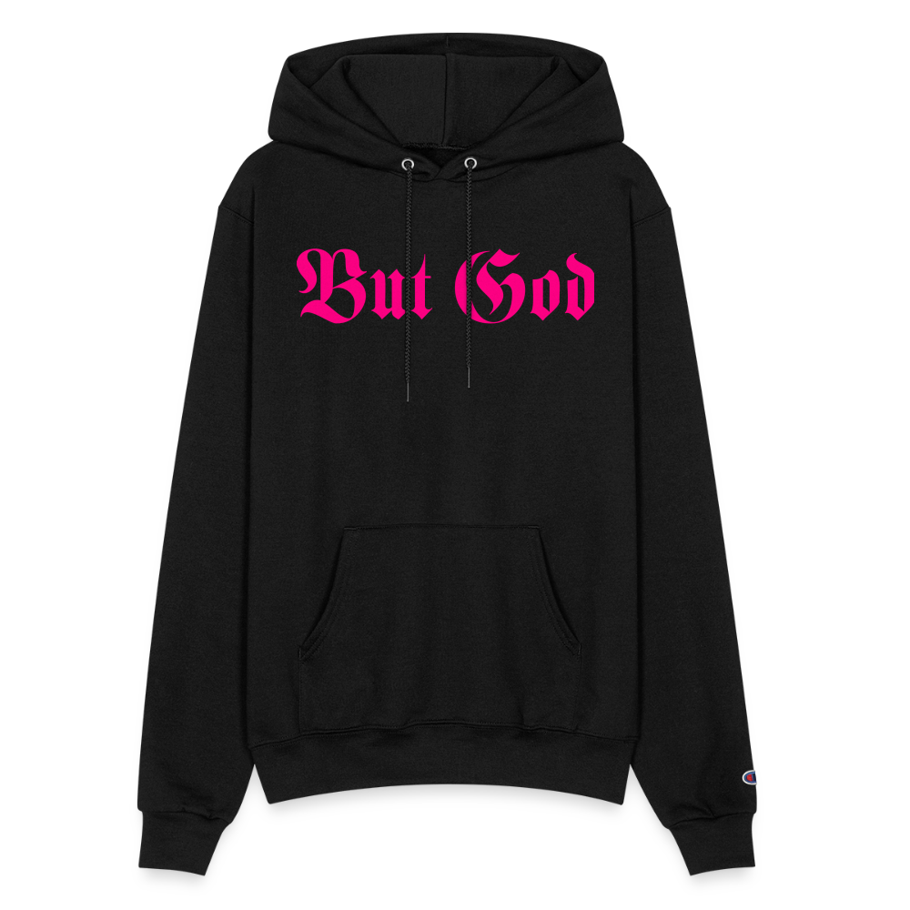 BUT GOD | Pink Highlighter  - Adult Hoodie - black