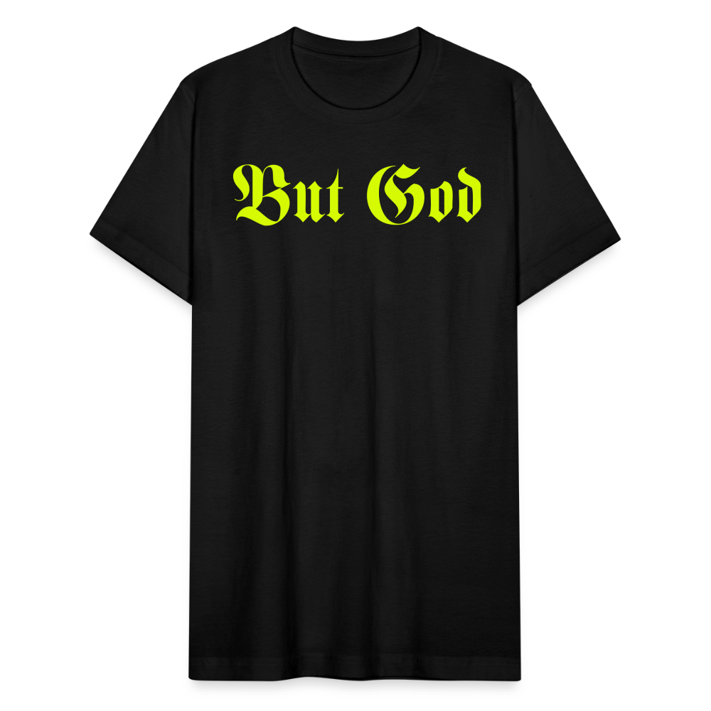 BUT GOD | Yellow Highlighter - Adult T-Shirt - black