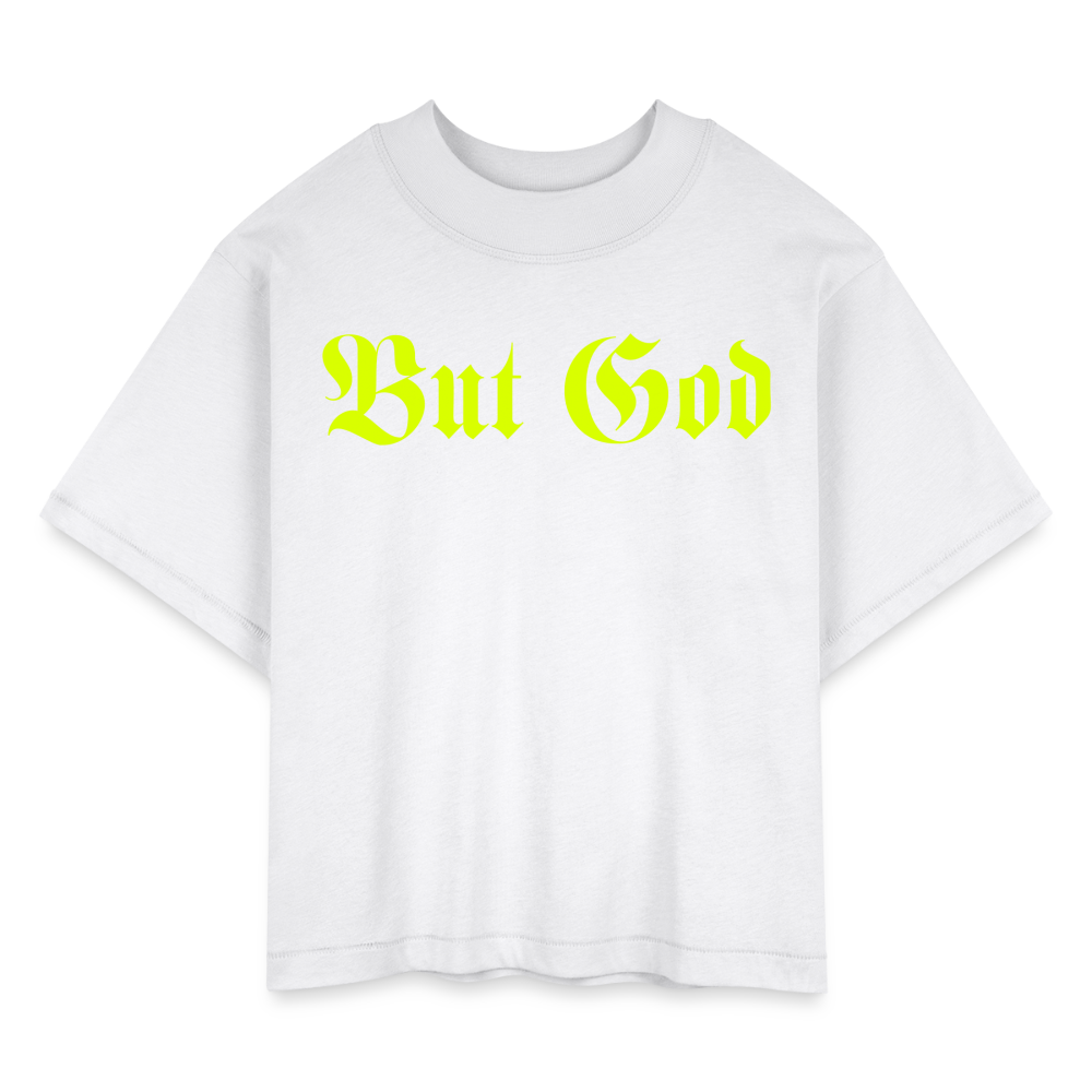 BUT GOD | Yellow Highlighter - Boxy Tee - white