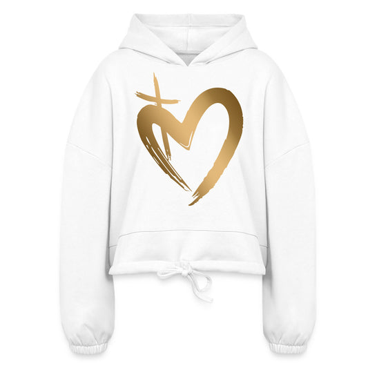 ETERNAL LOVE | Gold Glam - Cropped Hoodie