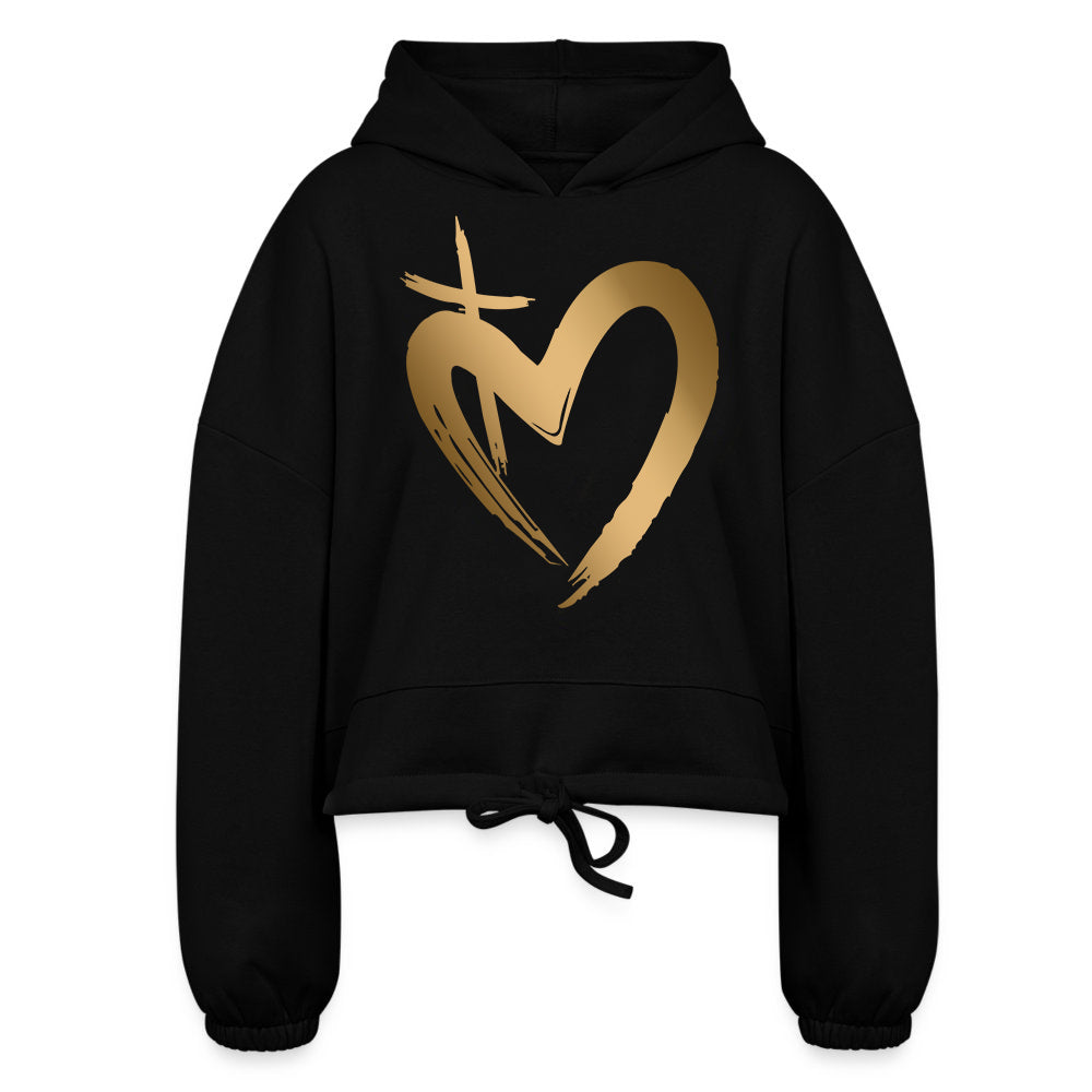 ETERNAL LOVE | Gold Glam - Cropped Hoodie