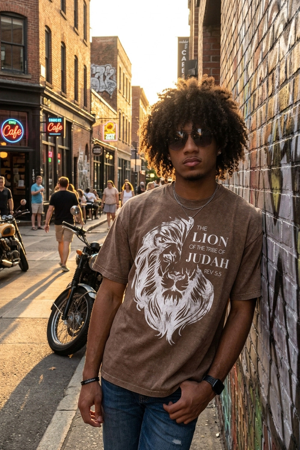 LION OF JUDAH | Oversized Acid Wash Tshirt